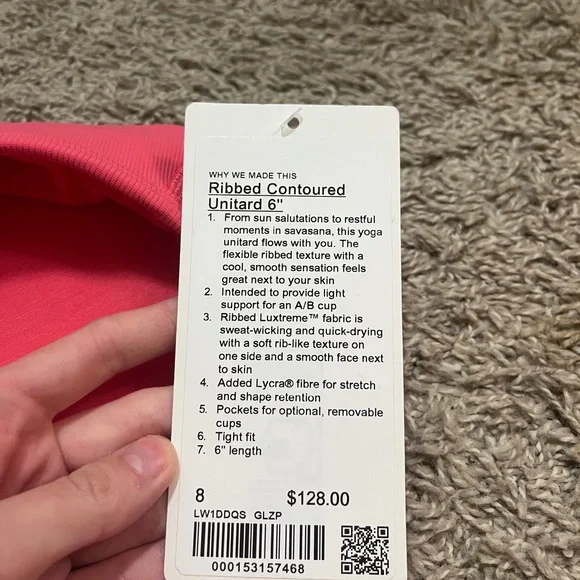 NWT Lululemon Ribbed Contoured Unitard 6” - Picture 4 of 6